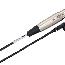 Hosa XVM-115F, XLR Female to Right Angle 3.5mm TRS Male Cable - 15 Foot