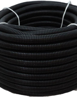 1" x 100' Flexible Corrugated Black LDPE NON Split Tubing Wire Loom