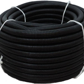 1" x 100' Flexible Corrugated Black LDPE NON Split Tubing Wire Loom