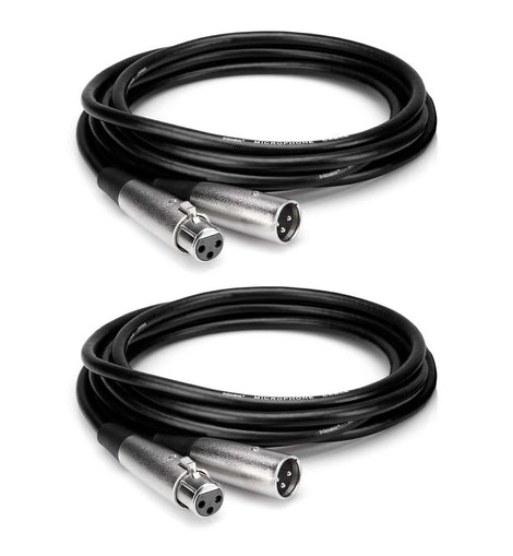 Hosa MCL-125 Microphone Cable XLR3F to XLR3M (25 Feet) - 2 Pack