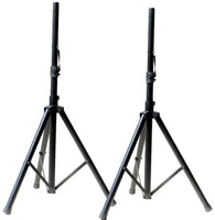 2 Pack MR DJ SS350B Universal Heavy-Duty Folding Tripod Speaker Stand