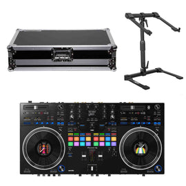 Pioneer DDJ-REV7, 2-Channel DJ Controller Package with Odyssey Flight Case and Headliner Laptop Stand