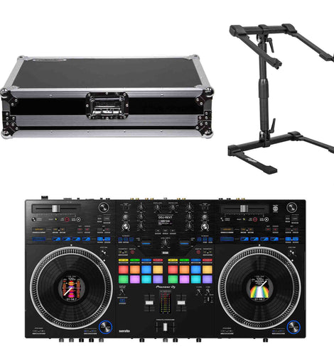 Pioneer DDJ-REV7, 2-Channel DJ Controller Package with Odyssey Flight Case and Headliner Laptop Stand