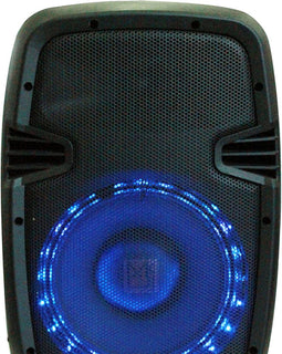 2 Mr Dj PBX1859S 10 Inch 2Way Portable Passive Speaker with LED Accent Lighting