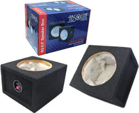 2 Car Audio 6.5" speaker Box Enclosure carpet Texture Terminal Cups