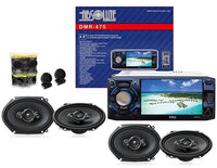 Absolute DMR-475 4.8" DVD/MP3/CD Multimedia Player Receiver + 2 Pairs Pioneer TS-A6966R 6x9" Speakers + TW600 Tweeter