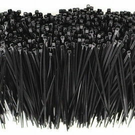 American Terminal 100 pcs 8-Inch Heavy Duty Strong Black Nylon Cable Ties