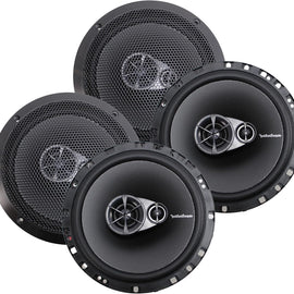 2 Pair Rockford Fosgate R165X3 180W 6.5" coaxial speakers w/ silk tweeters