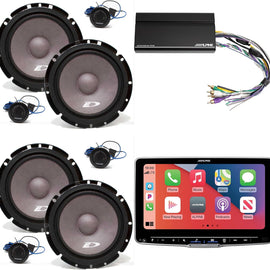 Alpine ILX-F509 9" Multimedia, 2 SXE-1751S 6.5" Component & KTA-450 Power Pack