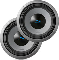 2 ALPINE S2-W10D2 10" 1800 Watt Car Audio Subwoofers DVC Dual 2-Ohm Subs