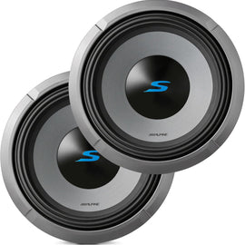 2 ALPINE S2-W10D2 10" 1800 Watt Car Audio Subwoofers Dual 2-Ohm + 8G Amp Kit