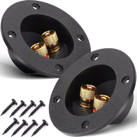 American Terminal 5PCS 3 Inch Round 2-Way Speaker Box Terminal Cup Binding Post Subwoofer Box Speaker Terminal for DIY Home Car Stereo Speaker Subwoofer (Copy)