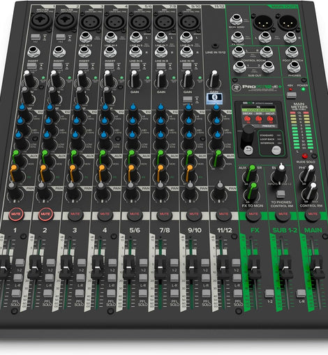 Mackie ProFX12v3+ Series 12-Channel Analog Mixer for Studio-Quality Recording and Live Streaming With Enhanced FX, USB Recording Modes and Bluetooth