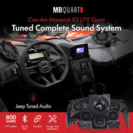 MB Quart MBQX-STG5-1 X3 Radio, Speakers, Rear Cans, Sub, Amps,Black