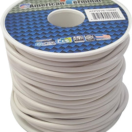 American Terminal ATPW16-100W 16GA 100' White Primary Remote Power Ground Wire