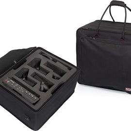 Gator Cases GL-RODECASTER2 Lightweight Case with Custom Cut Foam Interior for RODECASTER Pro Podcast Mixer and Two Microphones