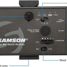 SAMSON Go Mic Mobile Professional Lavalier Wireless System for Mobile Video