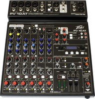 Peavey PV 10 AT 10 Channel Compact Mixing Mixer Console with Bluetooth Auto-Tune pitch correction