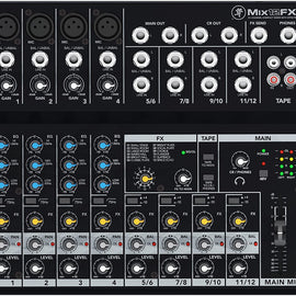 Mackie Mix12FX Mix Series, 12-Channel Compact Effects Mixer with Studio-Level Audio Quality and FX