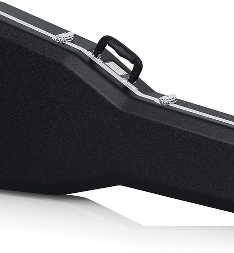 Gator Cases GC-DEEP BOWL Deluxe ABS Molded Case for Acoustic Guitars; Fits Ovation Style Deep Contour Acoustic Guitars