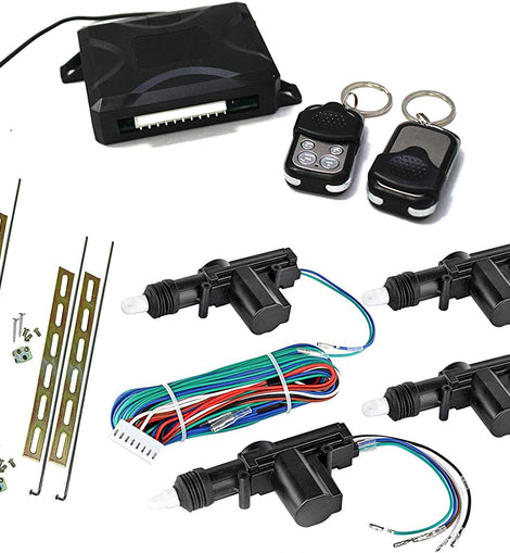 Absolute CDLA-500 4 Door Power Central Lock Kit Car Remote Control Conversion w/ 2 Keyless Entry