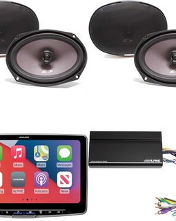 Alpine ILX-F511 11" Multimedia Receiver, 2 SXE-6926S Speakers KTA-450 Power Pack