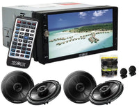 Absolute DD-3000 7" Double Din DVD CD Player + 2 Pair Pioneer TS-G1620F 6.5 Speakers + TW600 Tweeter