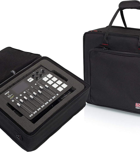 Gator Cases GL-RODECASTER2 Lightweight Case with Custom Cut Foam Interior for RODECASTER Pro Podcast Mixer and Two Microphones