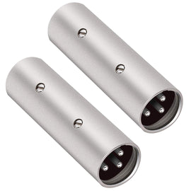 2 MR DJ AXLRMM-2 3-Pin XLR Male to 3-Pin XLR Male Audio Microphone Cable Extension Adapter Connector