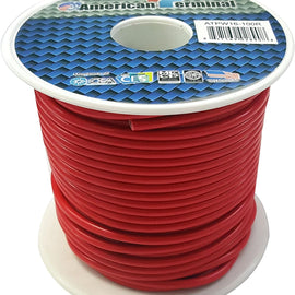 American Terminal ATPW16-100R 16GA 100' Red Primary Remote Power Ground Wire