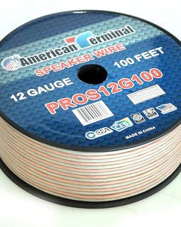 American Terminal PROS12G100 100FT 12 Gauge PRO PA DJ Car Home Marine Audio Speaker Wire Cable