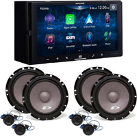 Alpine iLX-W670 Digital Multimedia Receiver & 2 Pair  SXE-1751S 6.5" Component Set