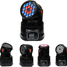 MR DJ LMH230 100W RGBW 18-LED Wash Moving Head Light DMX Stage Light DJ Party Lights