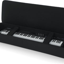 Gator Cases GK-76 Lightweight Keyboard Case with Pull Handle and Wheels; Fits 76-Note Keyboards