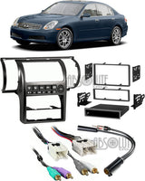 Absolute USA ABS99-7604B Fits Infiniti G35 Sedan 03-04 Aftermarket Stereo Harness Radio Install Dash Kit