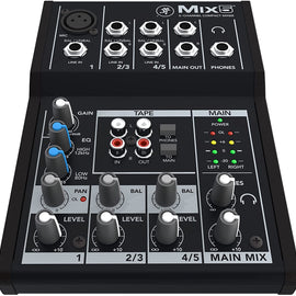 Mackie Mix5 Mix Series, 5-Channel Compact Mixer with Studio-Level Audio Quality