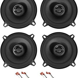 4 ALPINE S-S50 170 Watt 5.25" 5 1/4" Coaxial 2-Way Car Audio Speakers. 2 Metra 72-1002 Speaker Harness Connectors for 1984-02 Jeep+Dodge+Cherokee Vehicles