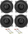 4 Alpine S2-S50 +Door Speaker Replacement Kit For 1988-96 Jeep Cherokee