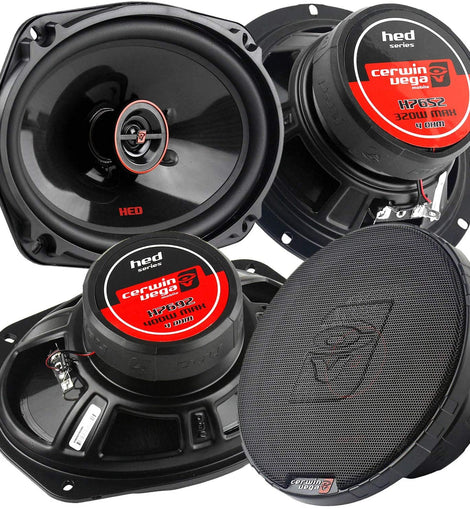 Cerwin Vega 6.5 and 6x9 2-Way Coaxial Speaker Combo 4 Ohm HED Series H7652 H7692