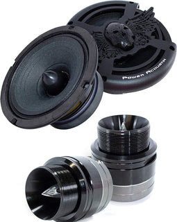 2 MID-65 6.5" Full Range Speakers & NX-5 Black Bullet Super Tweeters