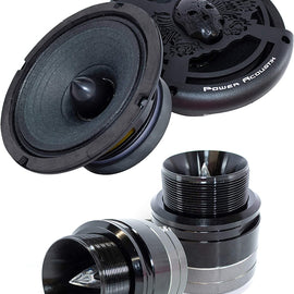 2 MID-65 6.5" Full Range Speakers & NX-5 Black Bullet Super Tweeters