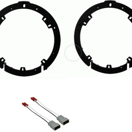 Absolute Door Speaker Adapter Plates 6.5" 6.75" Stand Ring Wiring Harness Cable