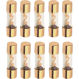 10 MK Audio M-AGU60 60 Amp AGU gold plated fuses round glass fuse