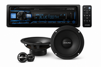 Alpine UTE-83BT Multimedia Receiver + DM-65C-G 6.5" Component 2-Way Bundle