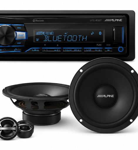 Alpine UTE-83BT Multimedia Receiver + DM-65C-G 6.5