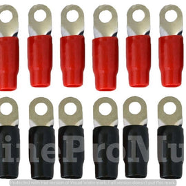 0 Gauge Ring Terminal 20 Pack 1/0 AWG Wire Crimp Cable- Red/Black Boots- 5/16