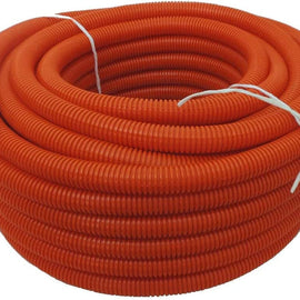 1/2" x 100' Flexible Corrugated Orange LDPE NON Split Tubing Wire Loom