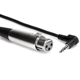 Hosa XVM-110F Microphone Cable, XLR3F to Right-angle 3.5 mm TRS – 10 Feet