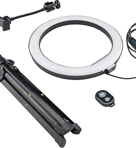 Mackie mRING-10, 10” 3-Color Ring Light Kit with Stand and Remote