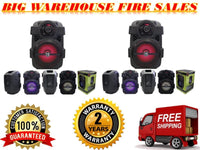 2 MR DJ PSE-80BT 8" Portable Active Speaker Rechargeable Battery Bluetooth 1200W